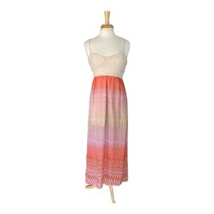 Trixxi Cream and Pink Ombre Maxi Dress